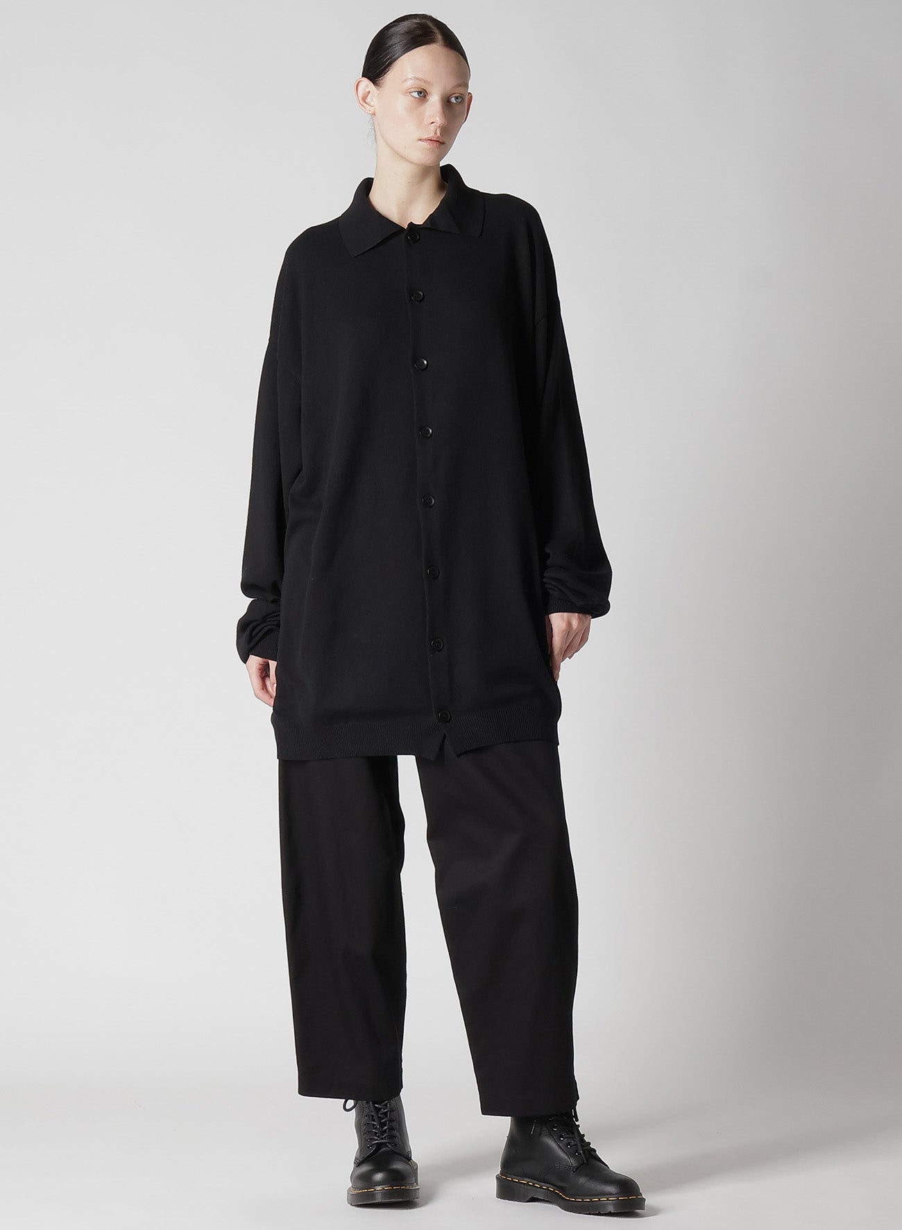 PLAIN STITCH INTARSIA BIG SHIRT