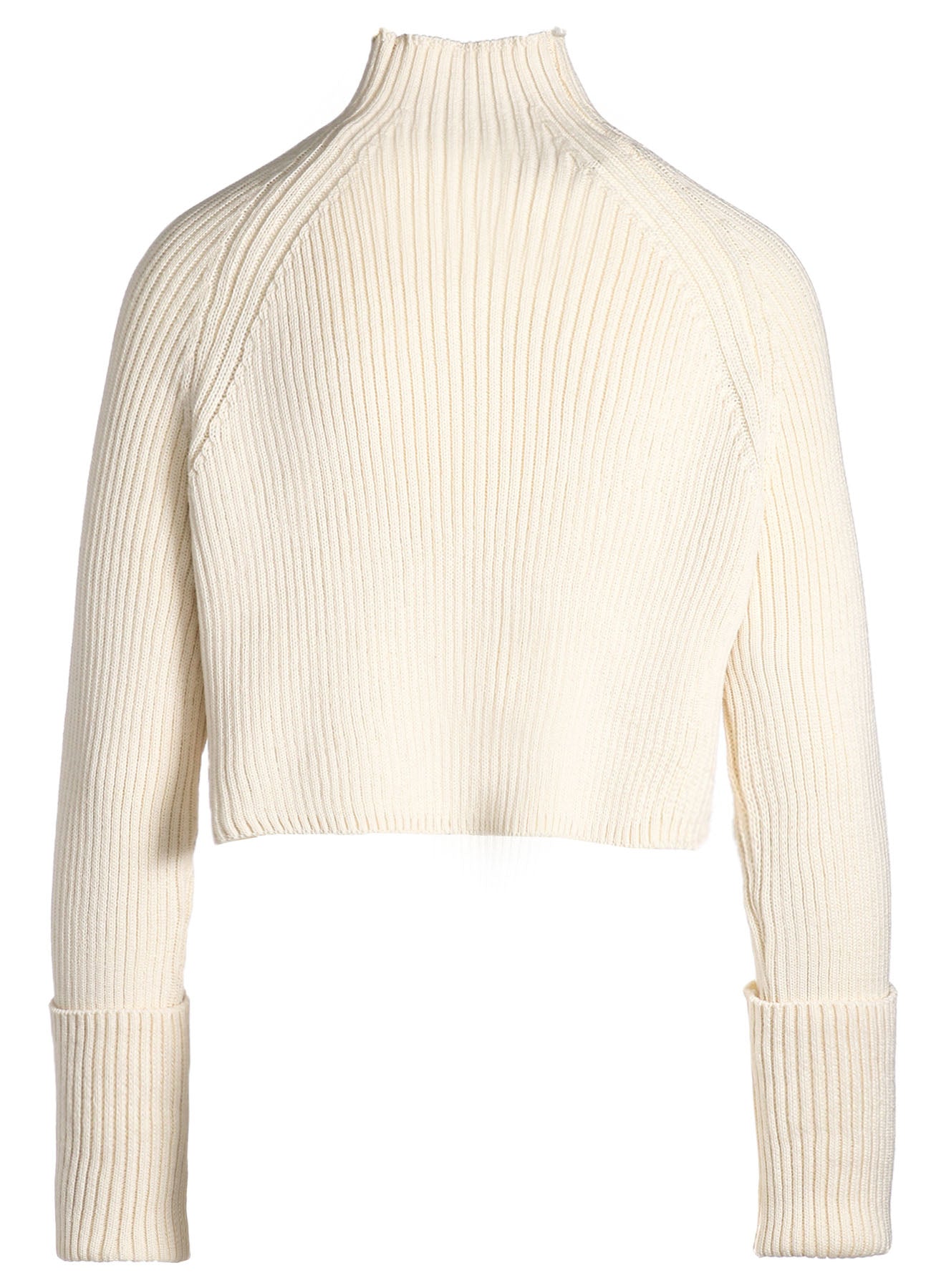 COTTON WOOL RIB SHORT PULLOVER