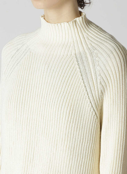 COTTON WOOL RIB SHORT PULLOVER