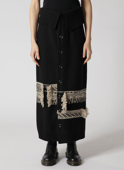 【10/18 12:00 Release】WOOL BLEND JACQUARD SKIRT