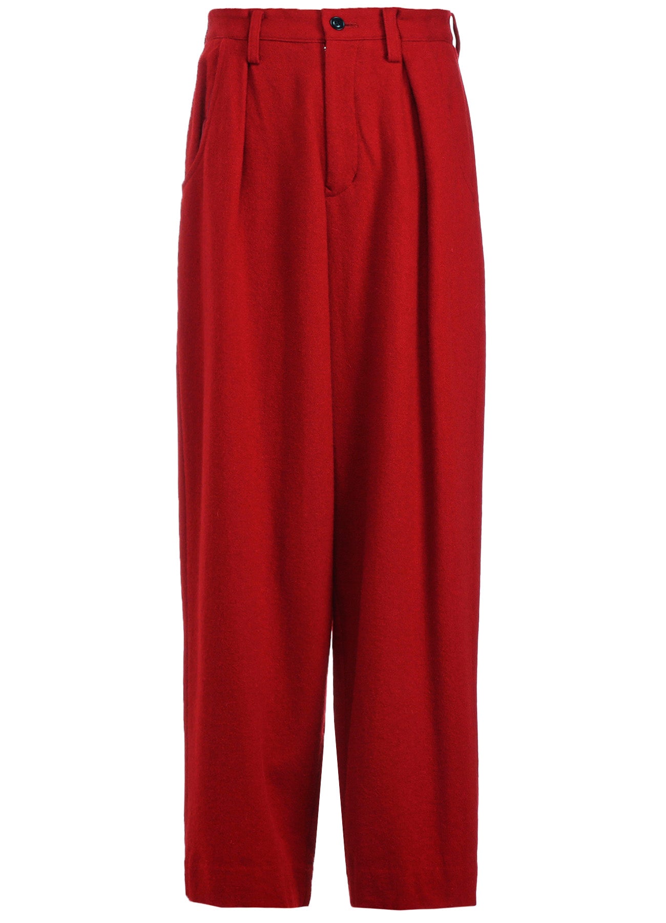 WOOL FLANNEL SINGLE TUCK WIDE PANTS