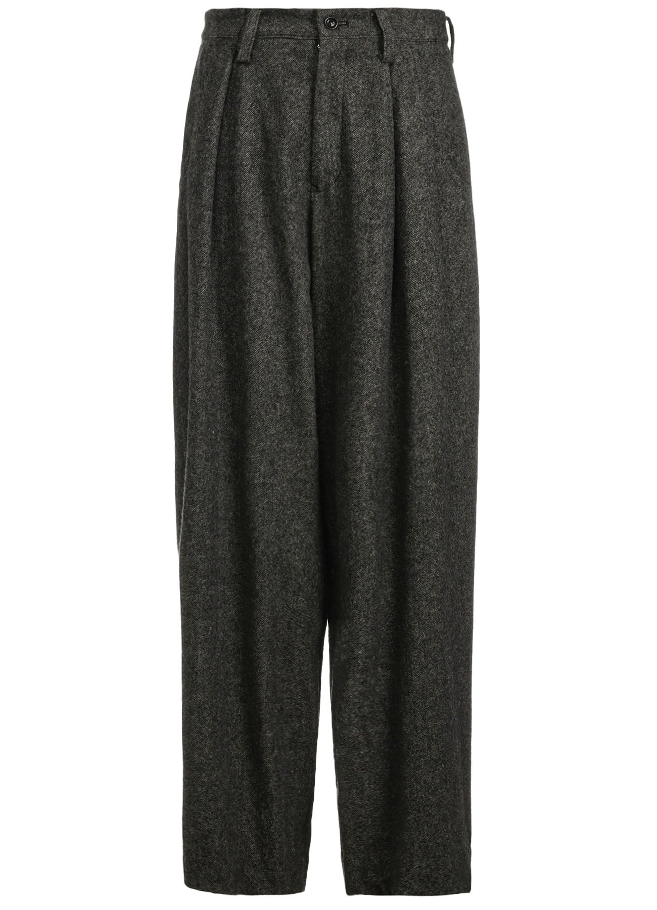 WOOL FLANNEL SINGLE TUCK WIDE PANTS – THE SHOP YOHJI YAMAMOTO