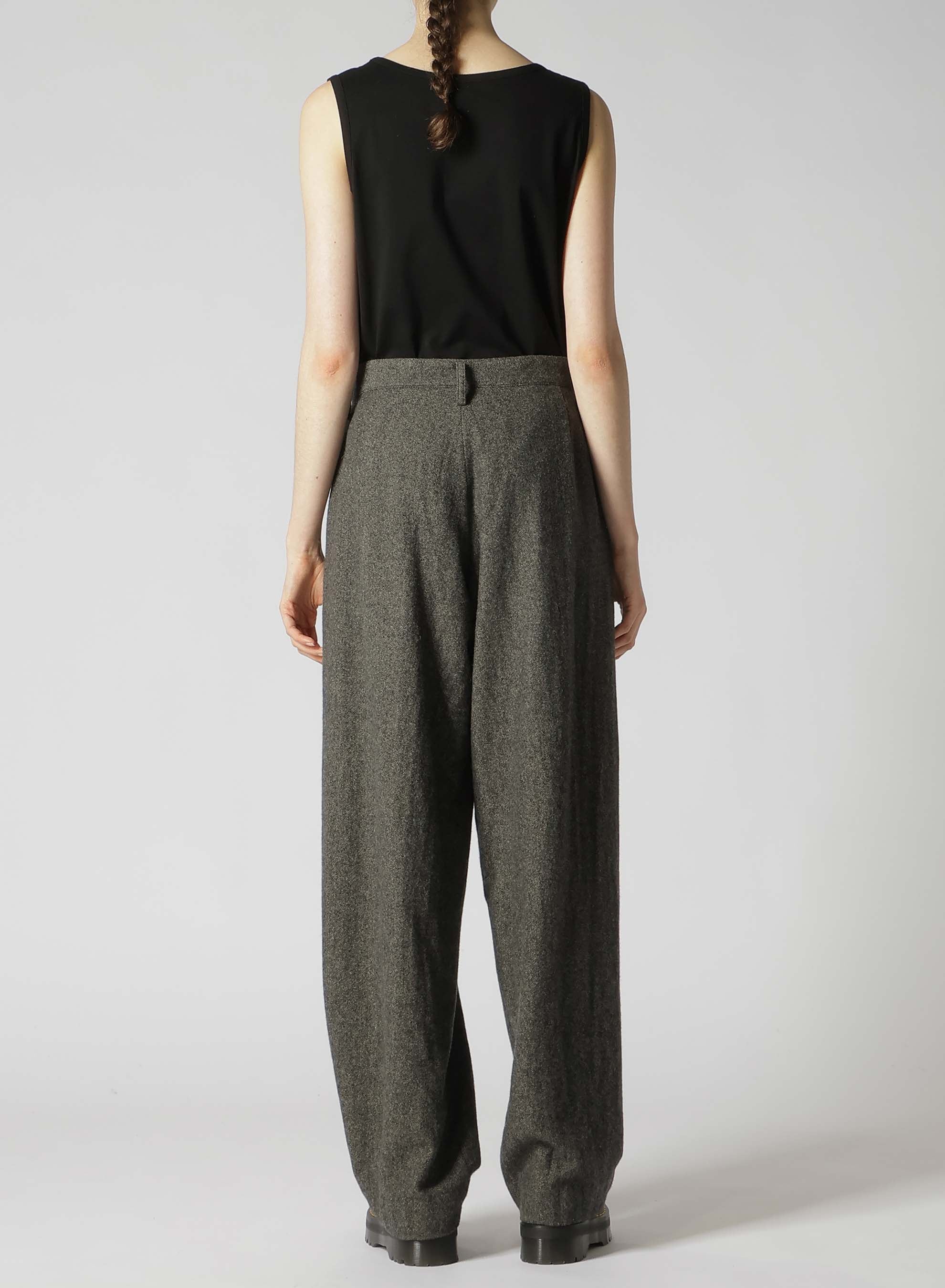 WOOL FLANNEL SINGLE TUCK WIDE PANTS – THE SHOP YOHJI YAMAMOTO