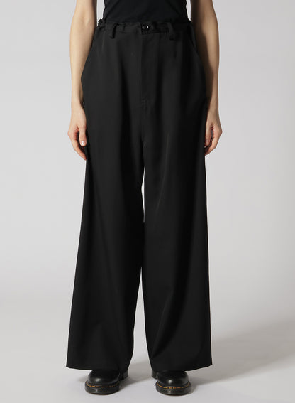 WOOL GABARDINE LONG STRAIGHT PANTS