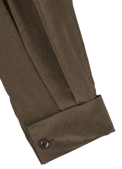 CREPE de CHINE CUFFED HEM CARGO PANTS