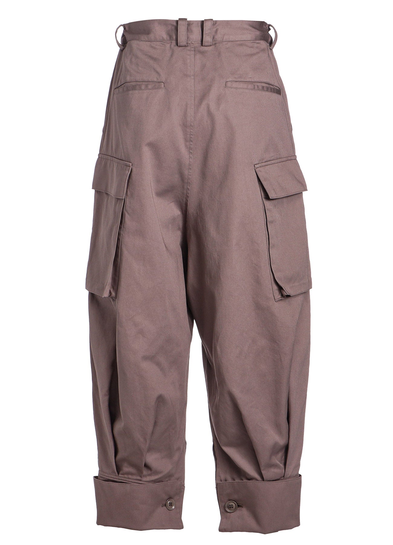 [Y's BORN PRODUCT] COTTON TWILL CUFFED HEM CARGO PANTS