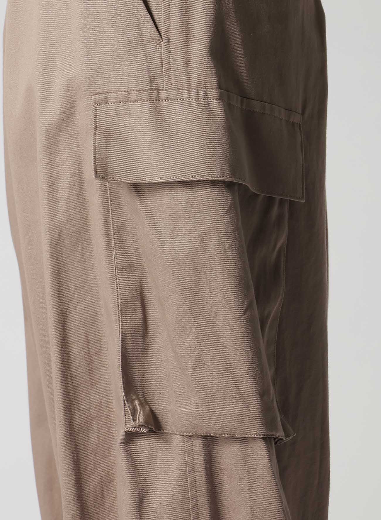 [Y's BORN PRODUCT] COTTON TWILL CUFFED HEM CARGO PANTS