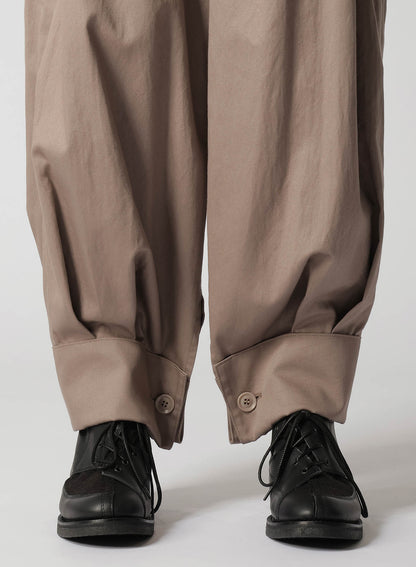 [Y's BORN PRODUCT] COTTON TWILL CUFFED HEM CARGO PANTS