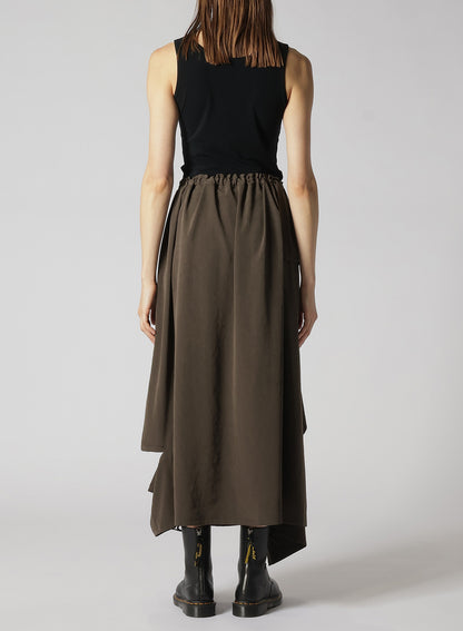 CREPE de CHINE RIGHT DRAPE SKIRT