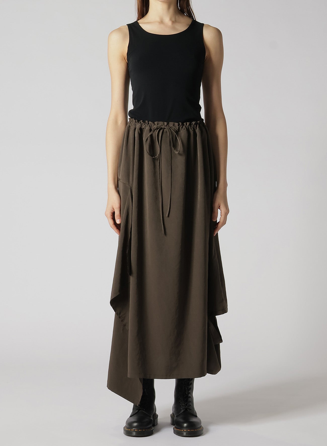 CREPE de CHINE RIGHT DRAPE SKIRT