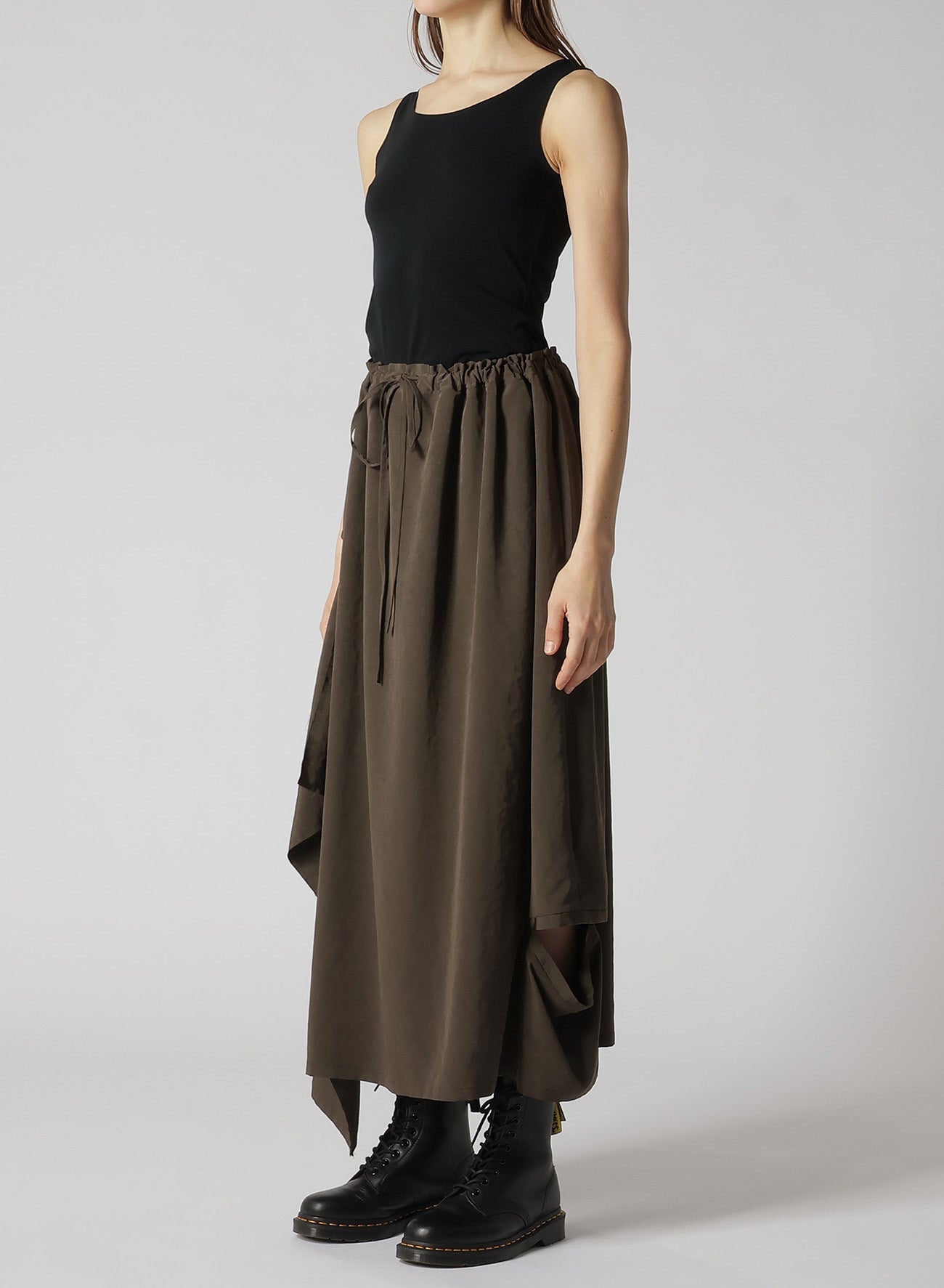 CREPE de CHINE RIGHT DRAPE SKIRT