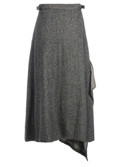 WOOL FLANNEL FLARE SKIRT