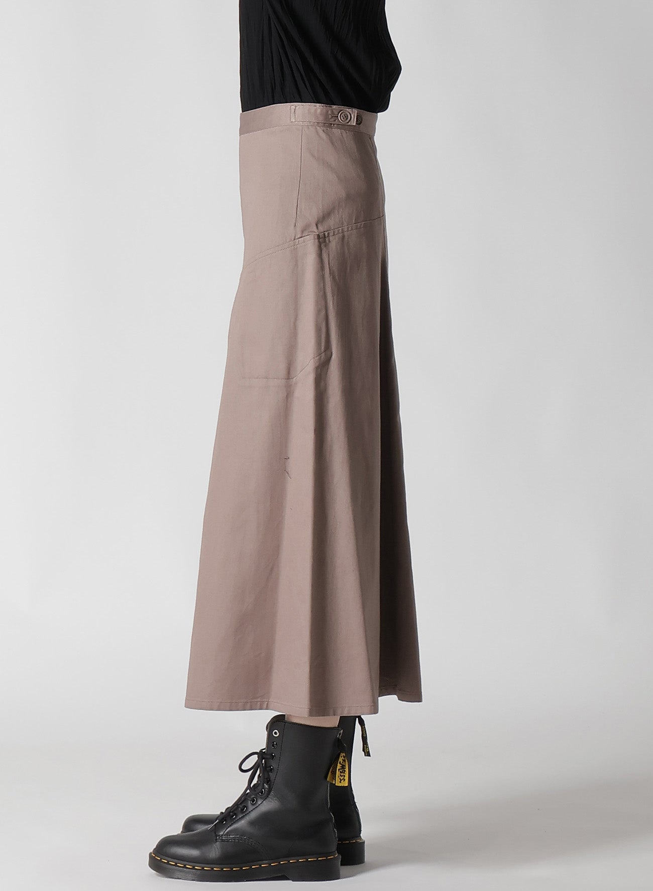 [Y's BORN PRODUCT] COTTON TWILL FLARE SKIRT WITH GUSSET