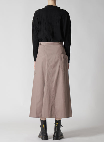 [Y's BORN PRODUCT] COTTON TWILL FLARE SKIRT WITH GUSSET