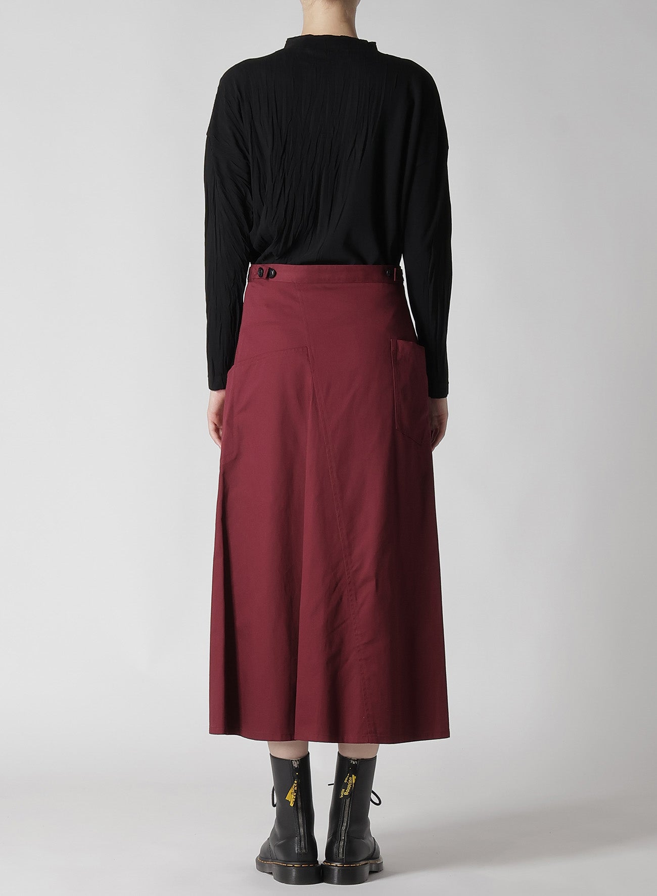 [Y's BORN PRODUCT] COTTON TWILL FLARE SKIRT WITH GUSSET