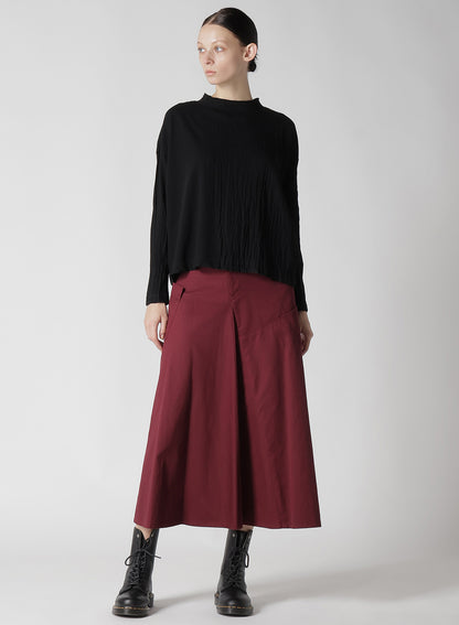 [Y's BORN PRODUCT] COTTON TWILL FLARE SKIRT WITH GUSSET