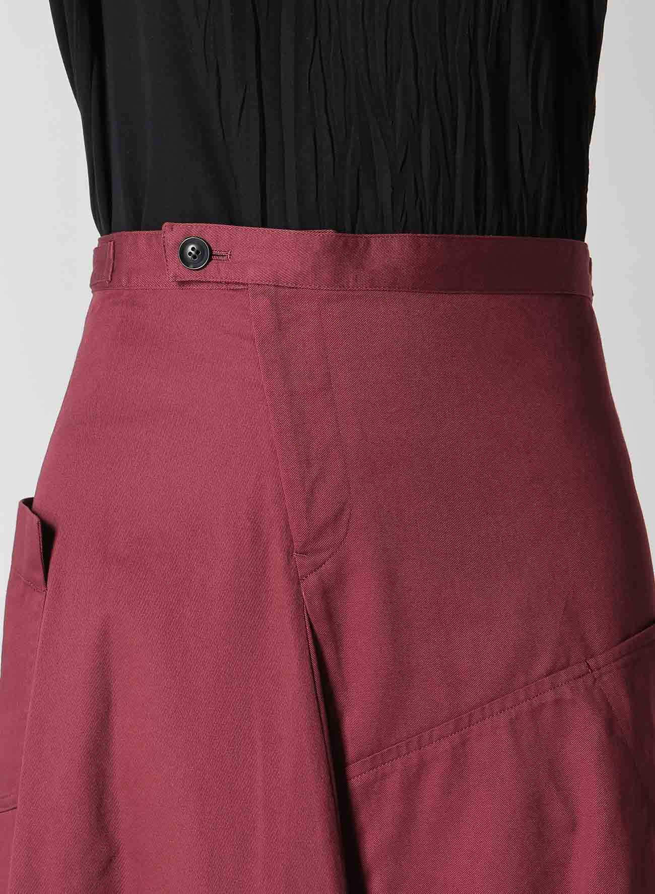 Y's　SKIRT Y's BORN PRODUCT] COTTON TWILL FLARE GUSSET FLARE SKIRT