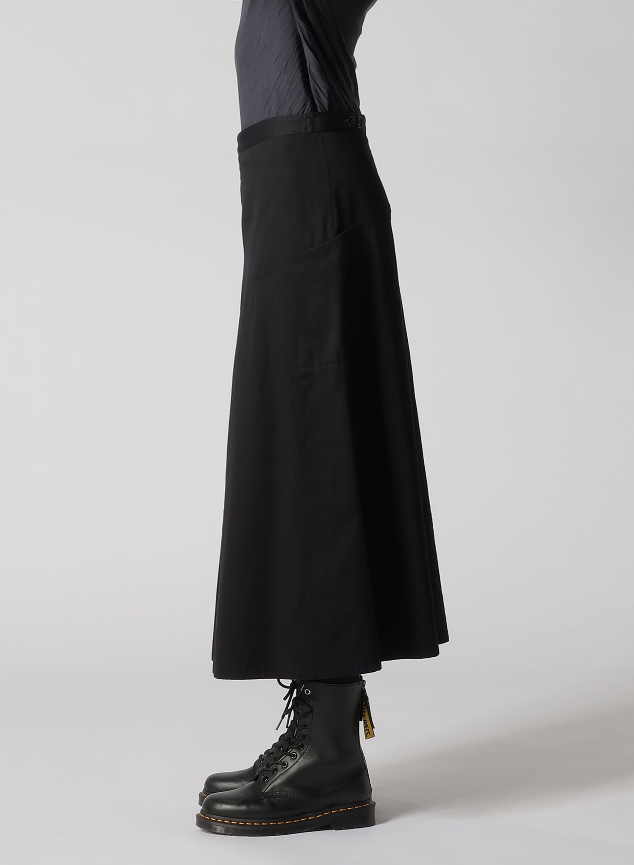 [Y's BORN PRODUCT] COTTON TWILL FLARE SKIRT WITH GUSSET