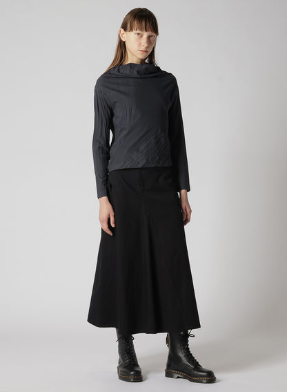 [Y's BORN PRODUCT] COTTON TWILL FLARE SKIRT WITH GUSSET