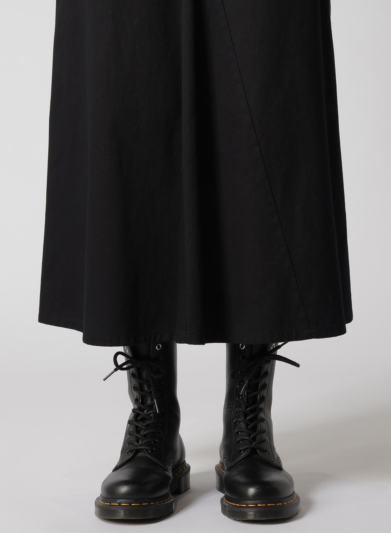 [Y's BORN PRODUCT] COTTON TWILL FLARE SKIRT WITH GUSSET