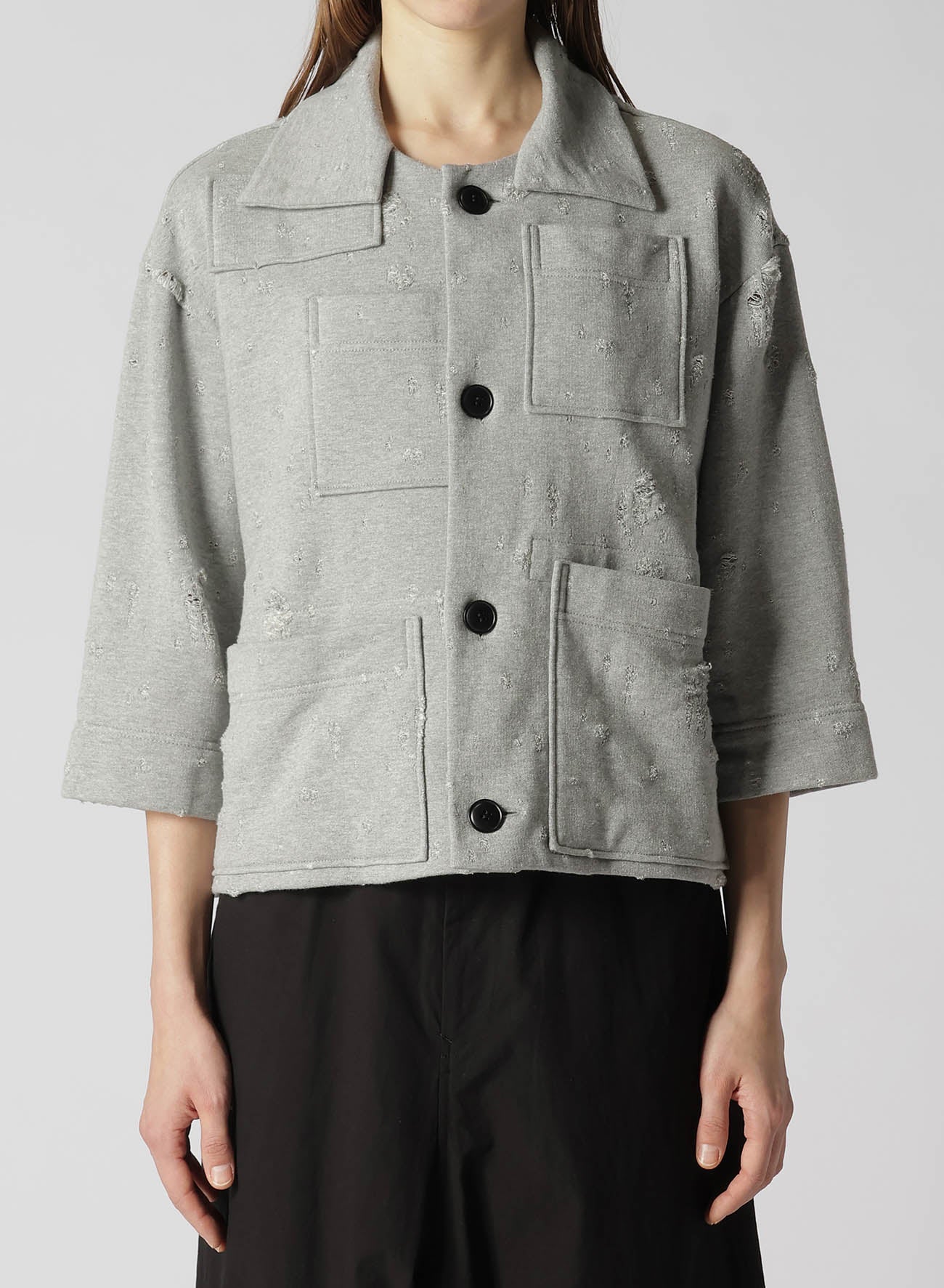 HOLED JQ FRENCH TERRY POCKET JACKET