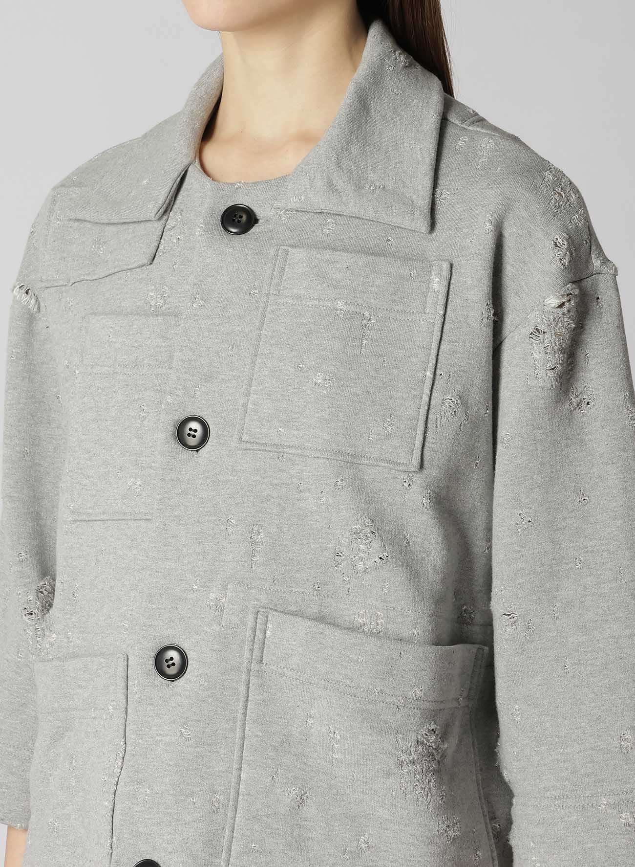 HOLED JQ FRENCH TERRY POCKET JACKET