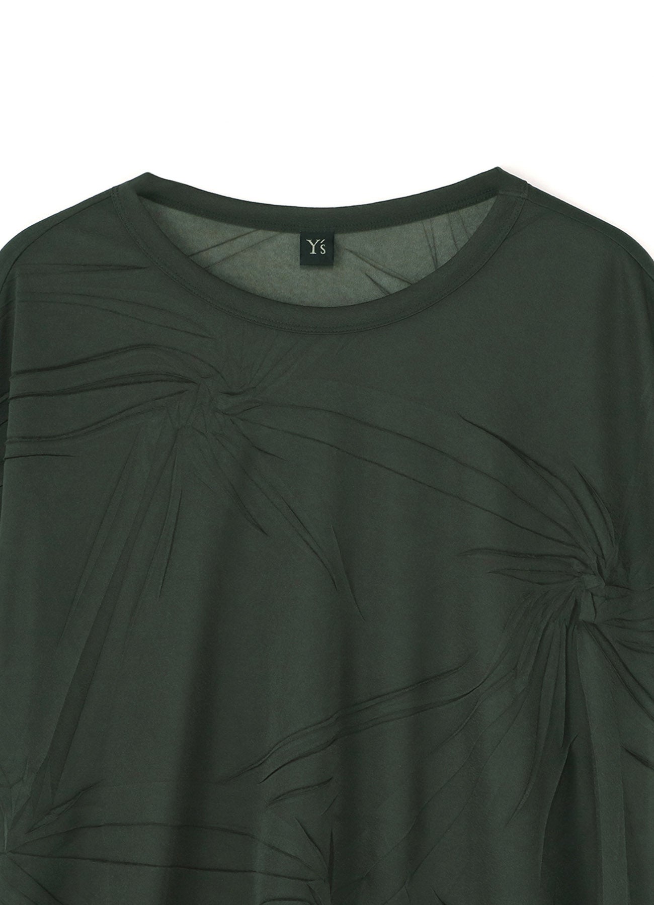 RANDOM WRINKLE PLEATS UNBALANCE T-SHIRT