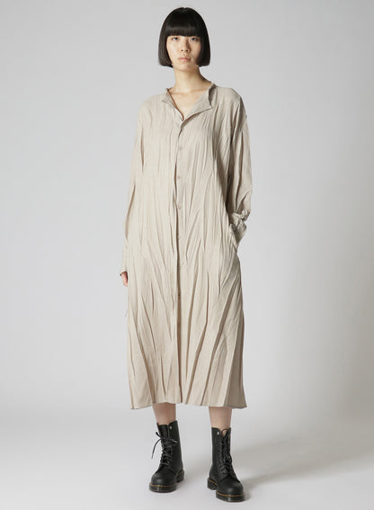 Pe/W WRINKLED SHIRT DRESS