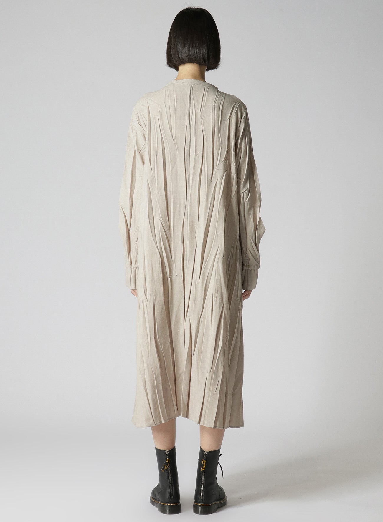 Pe/W WRINKLED SHIRT DRESS