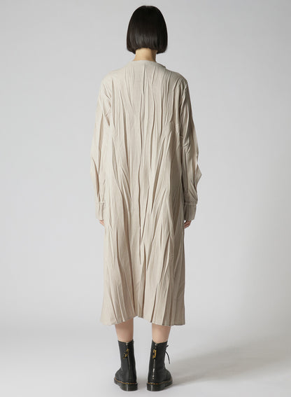 Pe/W WRINKLED SHIRT DRESS