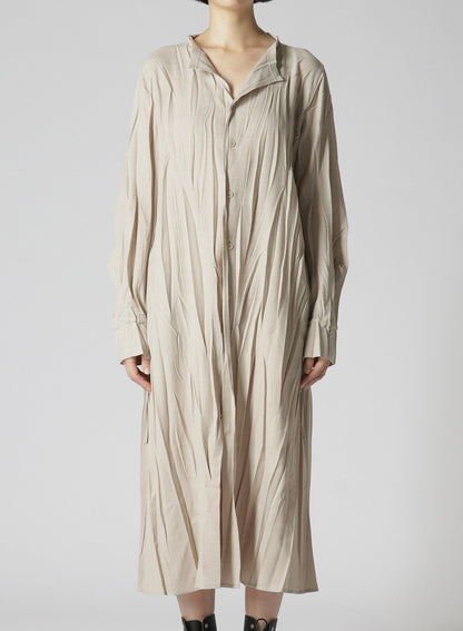 Pe/W WRINKLED SHIRT DRESS