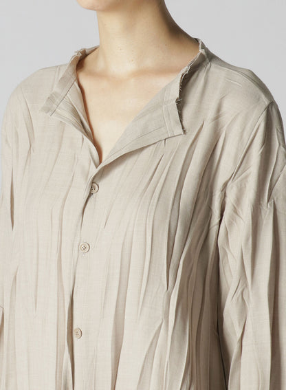 Pe/W WRINKLED SHIRT DRESS