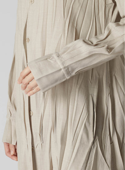 Pe/W WRINKLED SHIRT DRESS