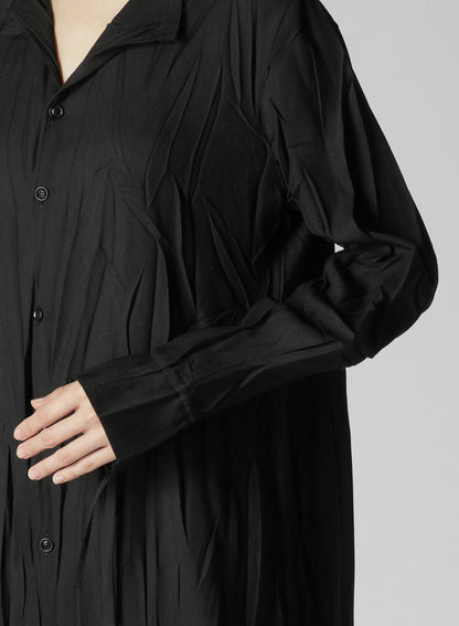 Pe/W WRINKLED SHIRT DRESS