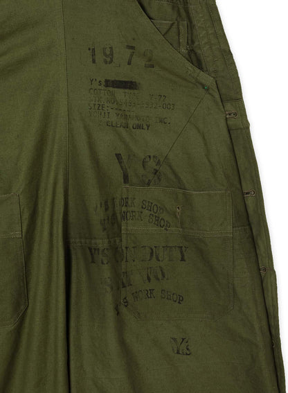 MILITARY TENT CLOTH SALOPETTES