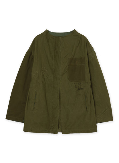 MILITARY TENT CLOTH DROP SLEEVE JACKET