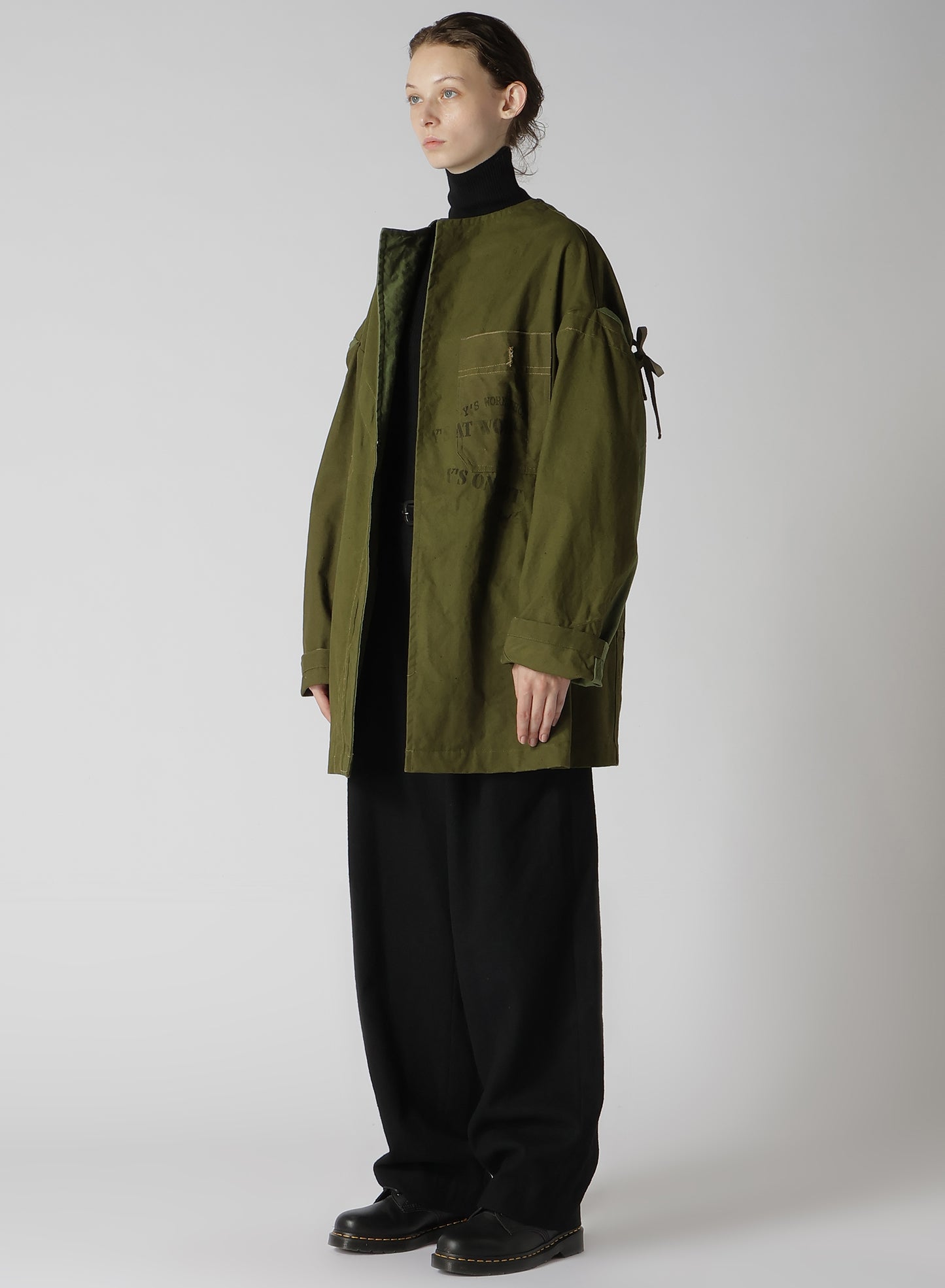 MILITARY TENT CLOTH DROP SLEEVE JACKET