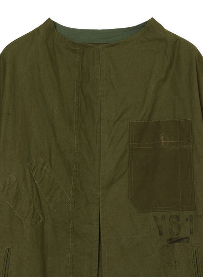 MILITARY TENT CLOTH DROP SLEEVE JACKET