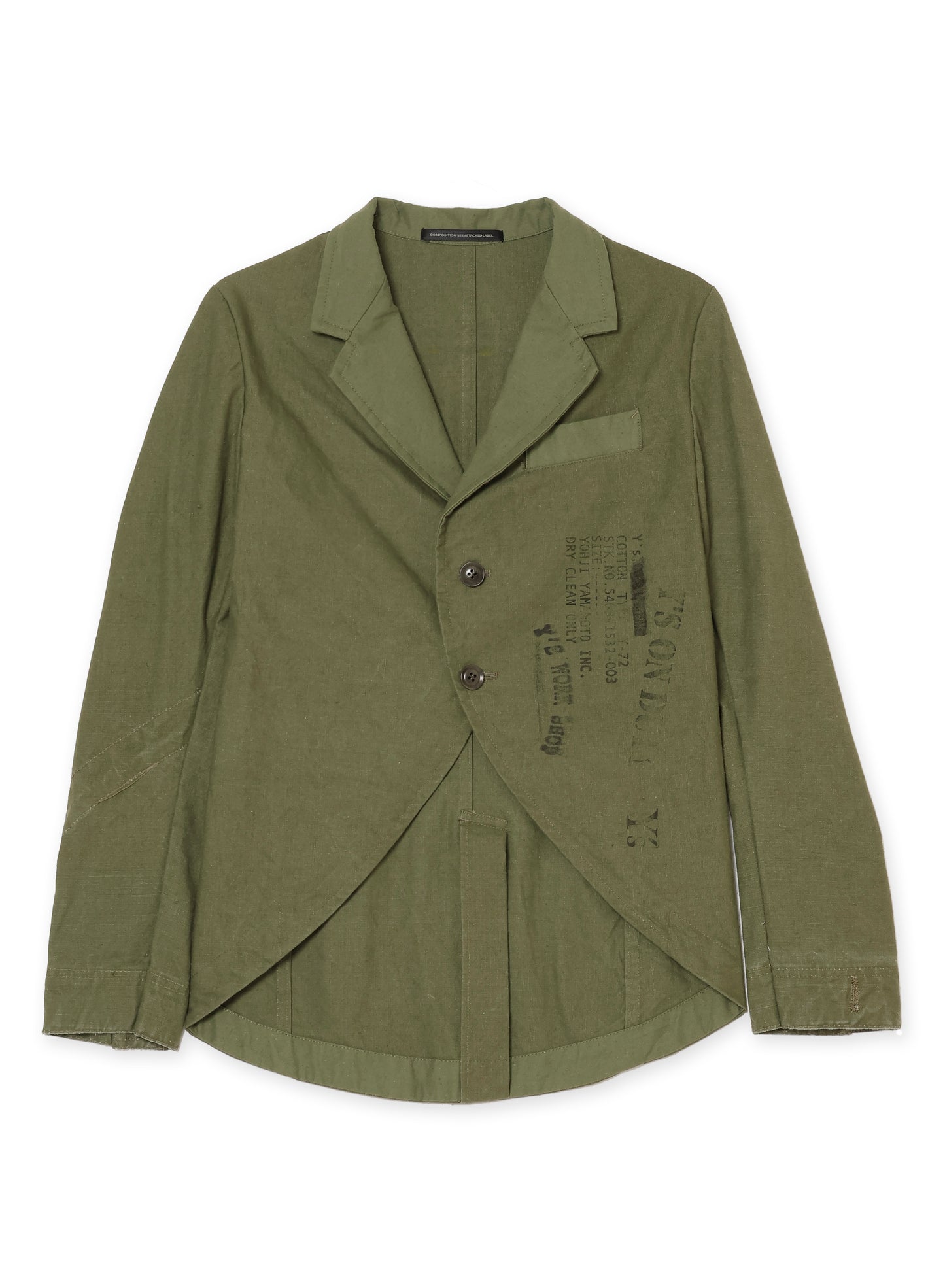 MILITARY TENT CLOTH SWALLOWTAIL TAILORED JACKET