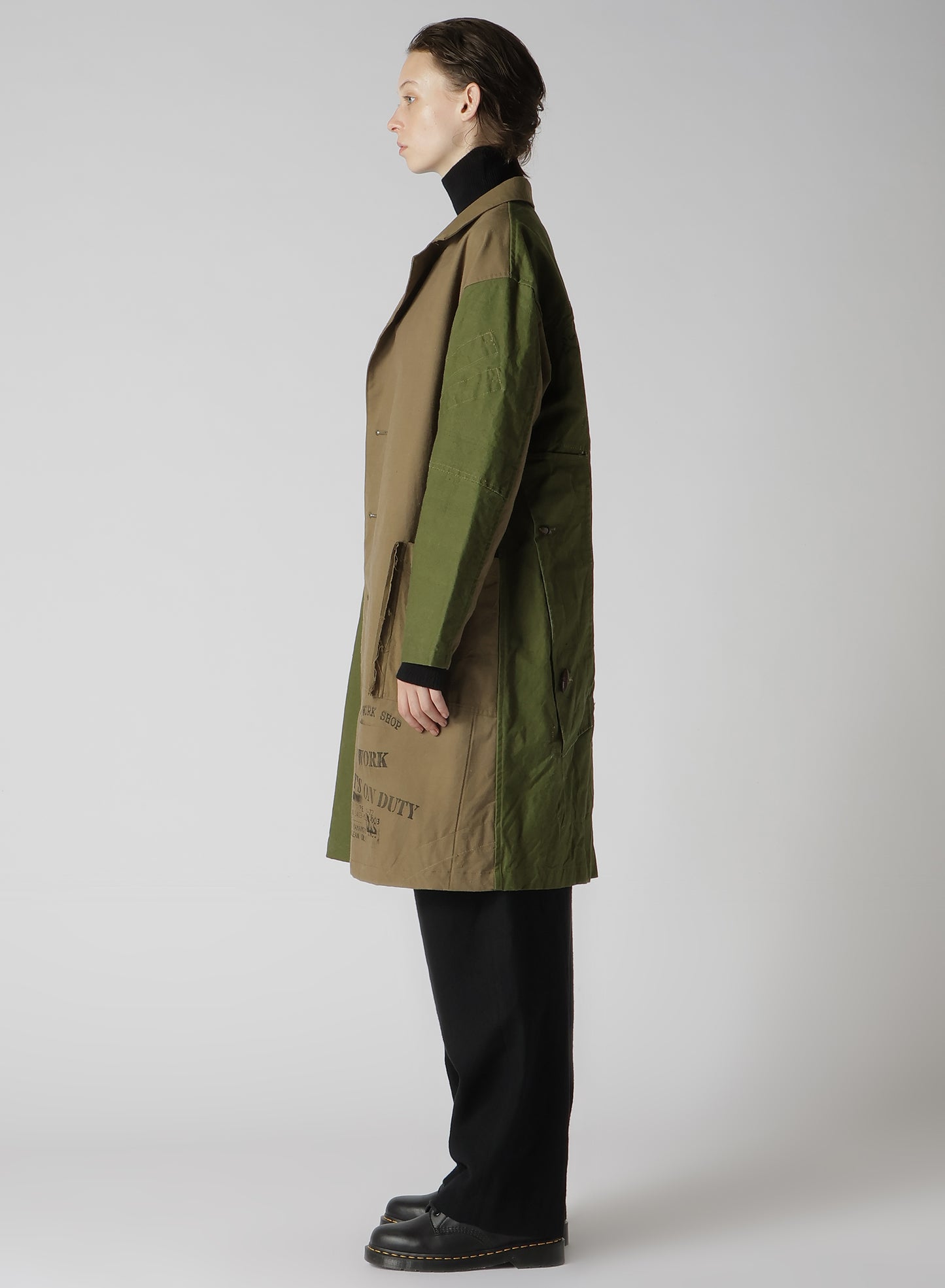 MILITARY TENT CLOTH LONG JACKET