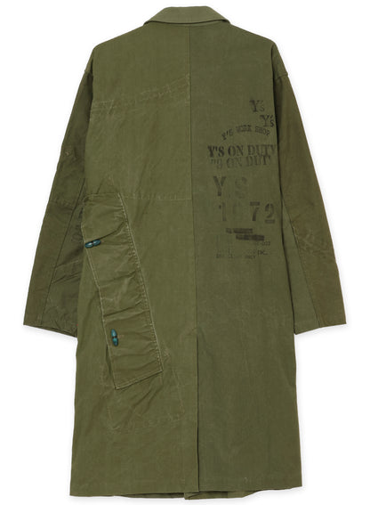 MILITARY TENT CLOTH LONG JACKET