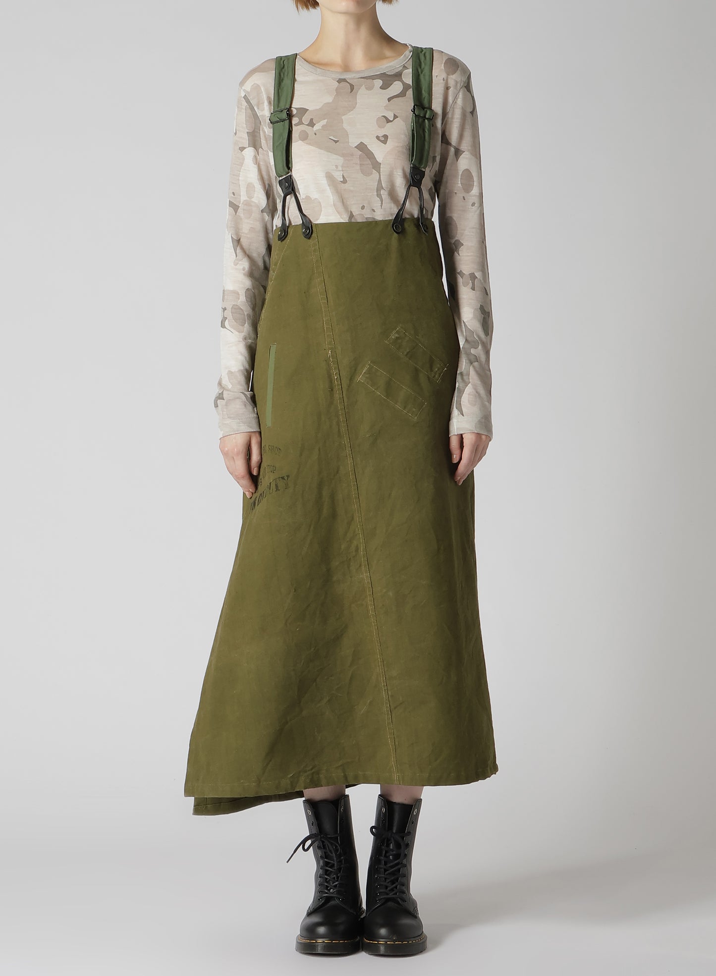 MILITARY TENT CLOTH SUSPENDERS SKIRT