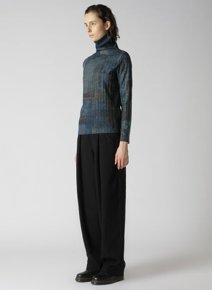 GRADATION PRINT TURTLENECK