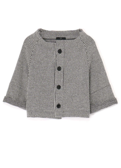 HOUNDSTOOTH JACQUARD 4-BUTTON JACKET