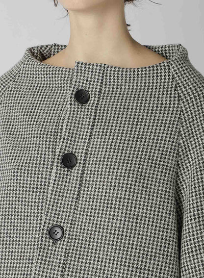 HOUNDSTOOTH JACQUARD 4-BUTTON JACKET