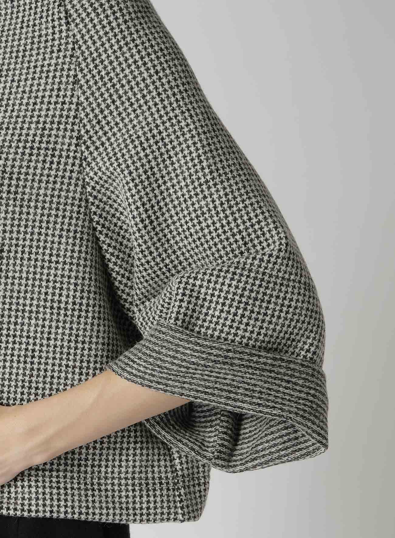 HOUNDSTOOTH JACQUARD 4-BUTTON JACKET