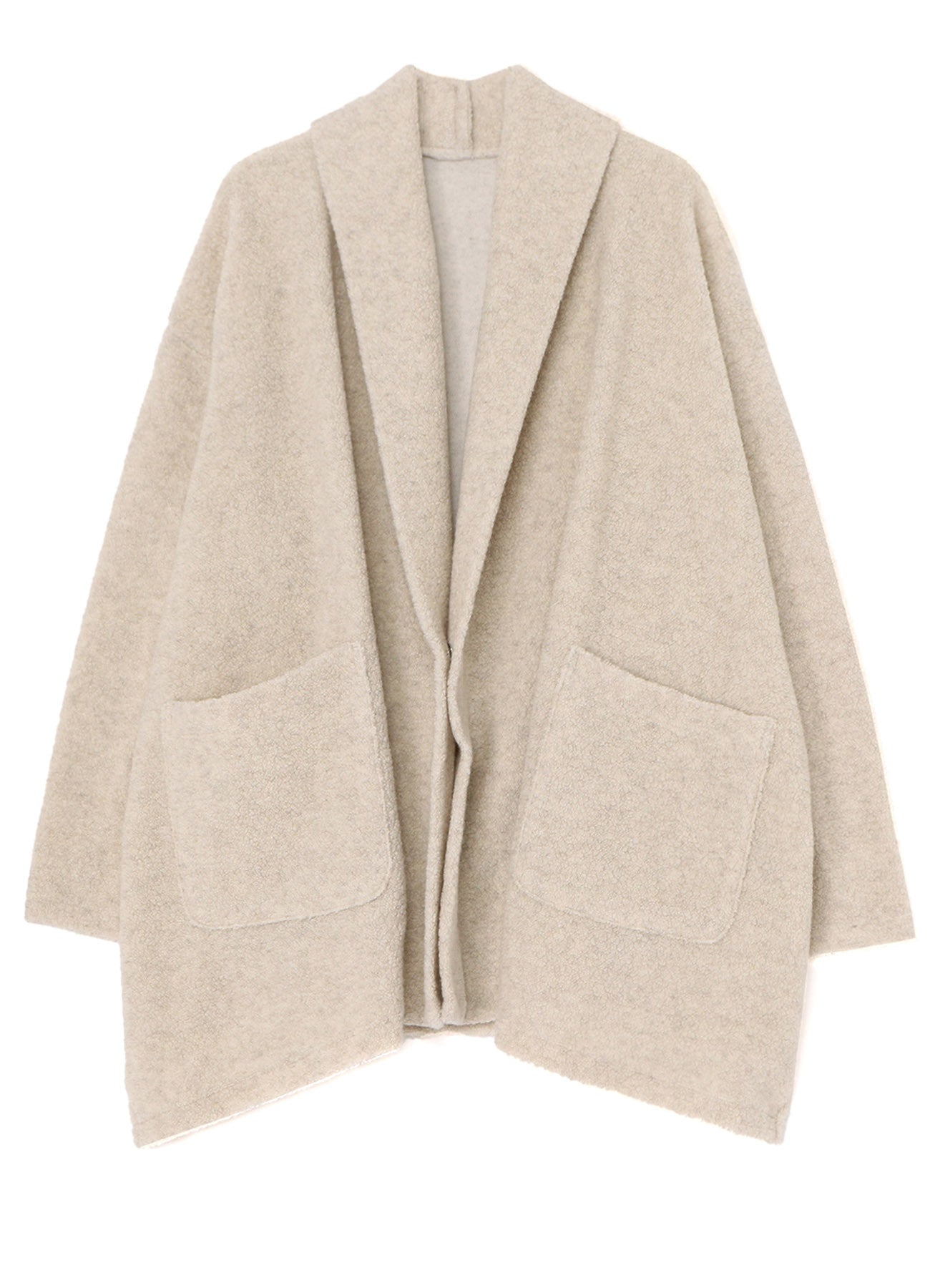 WOOL BREND PILE V NECK JACKET