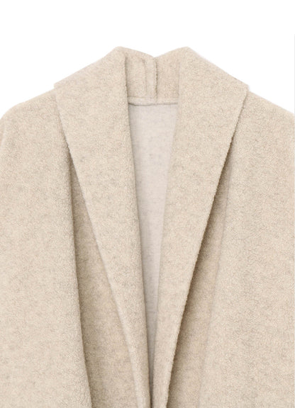 WOOL BREND PILE V NECK JACKET