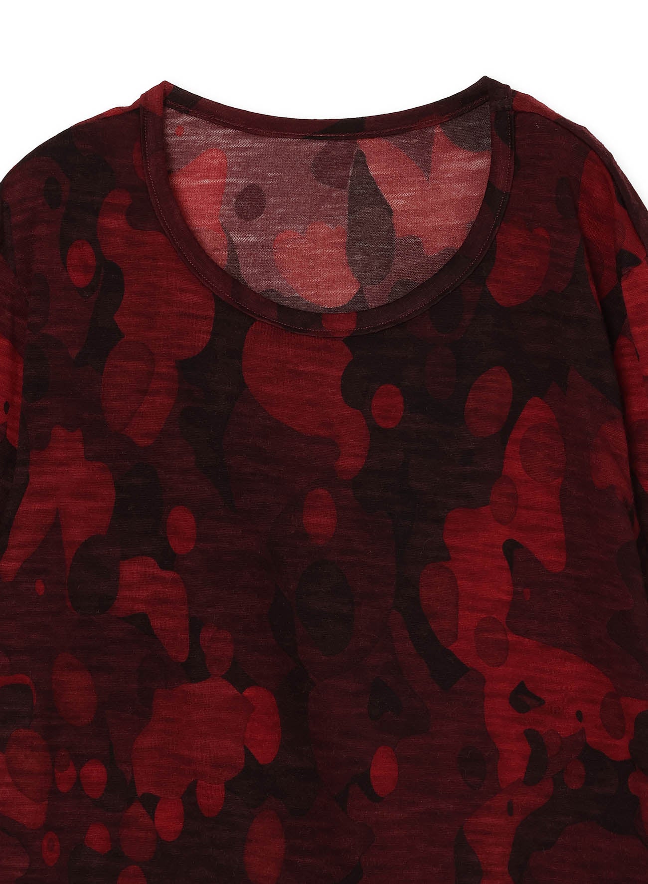 WOOL CAMOFRAGE LONG SLEEVE T-SHIRT