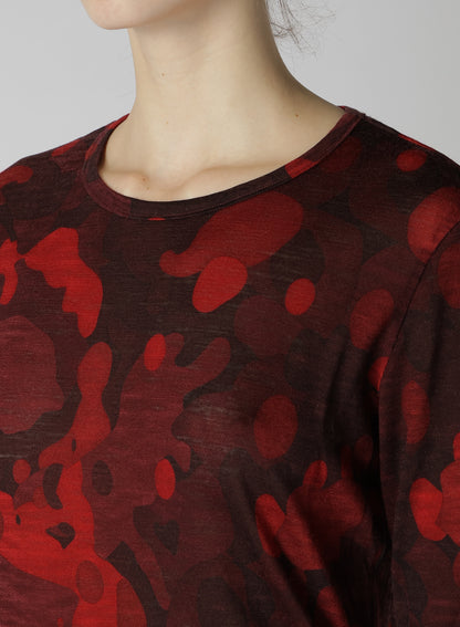 WOOL CAMOFRAGE LONG SLEEVE T-SHIRT